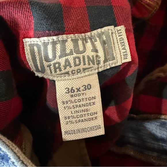 Duluth Trading Companh Men's Flex Ballroom Relaxed Fit Flannel Lined Jeans 36x30 - Picture 6 of 7